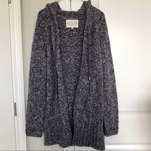 Rachel Roy Hooded Heather Purple Sweater Size M to large